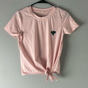 Shein S Pink Cactus T-Shirt/Crop
